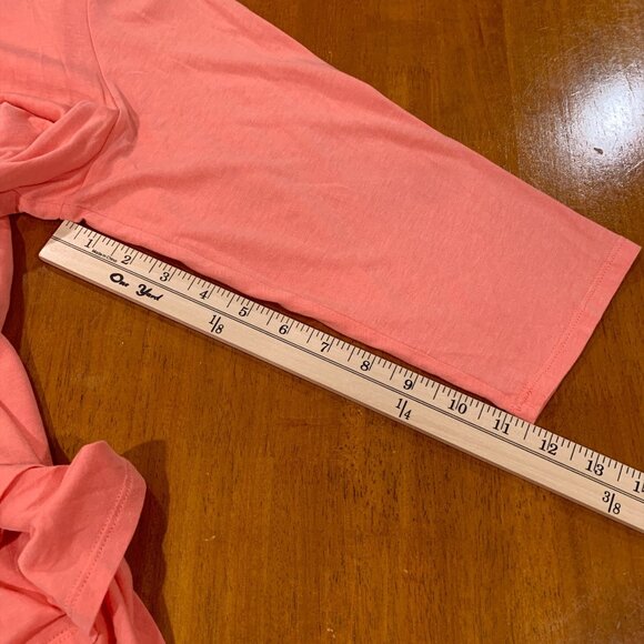 J.Jiill Pure Jill Elliptical Tunic Layered Peach Knit 3/4 Sleeves Coquette 2XL - Picture 7 of 7